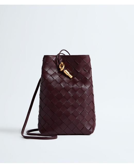 Bottega Veneta Purple Andiamo Phone Pouch