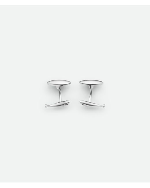 Bottega Veneta White Sardine Cufflinks for men