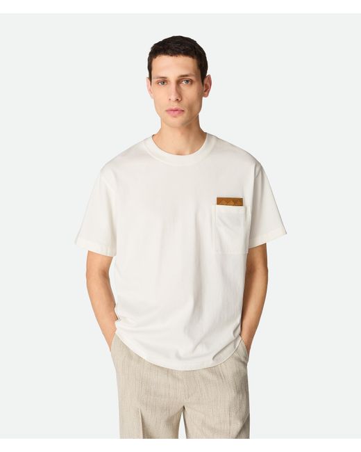 Bottega Veneta White Pima Cotton Jersey T-Shirt for men