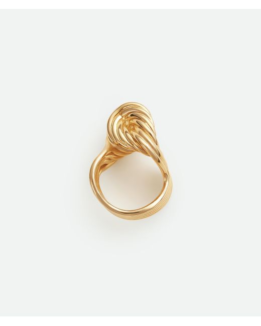 Bottega Veneta Metallic Slice Ring