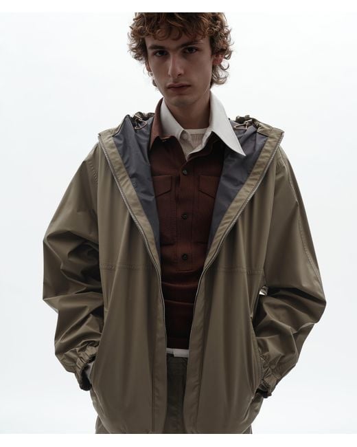 Bottega Veneta Brown Technical Hooded Blouson for men