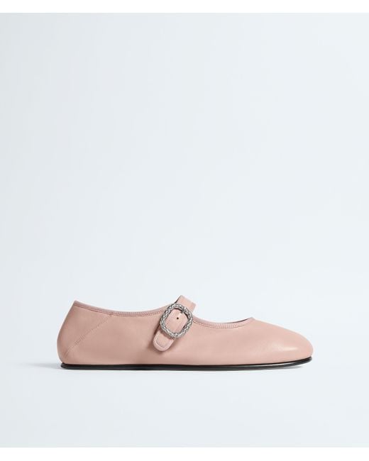 Bottega Veneta Pink Veneziana Mary-Jane Ballerina