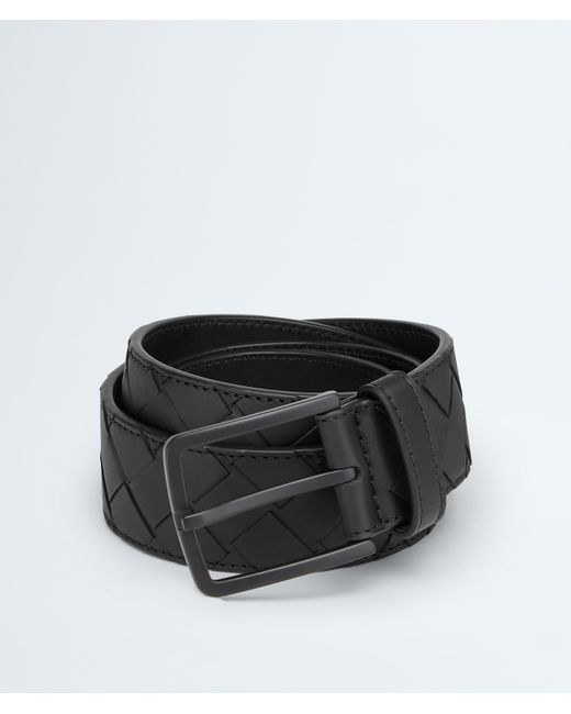 Bottega Veneta Black Intrecciato Belt for men