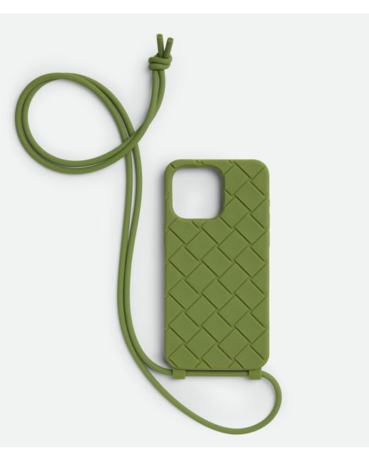 Bottega Veneta Green Iphone 15 Pro Max Case With Strap for men