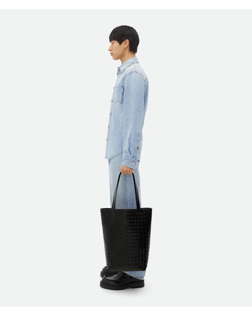 Bottega Veneta スモール イントレチャート トートバッグ Black