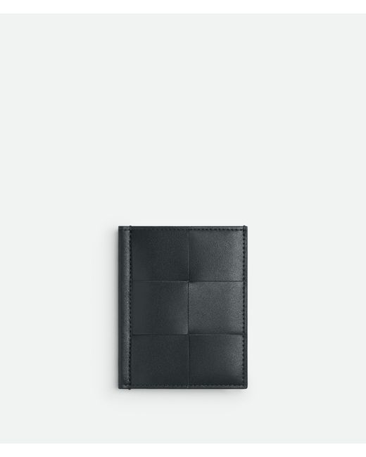Porta Carte Sottile Cassette Con Patta di Bottega Veneta in Black da Uomo