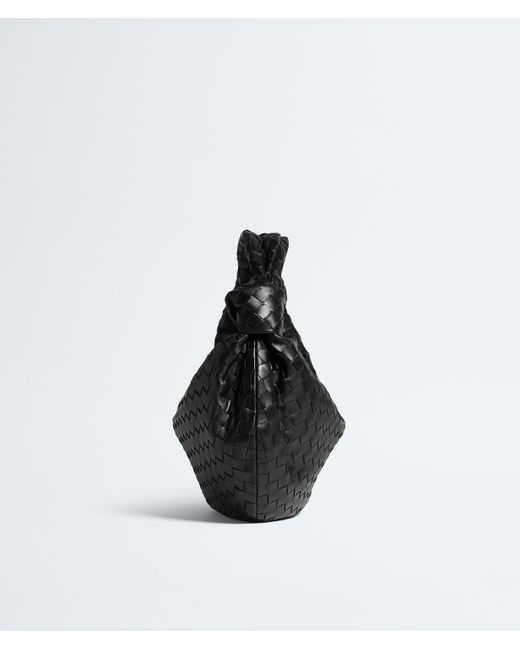 Bottega Veneta Medium Jodie Rounded Hobo Bag Intrecciato Leather Black