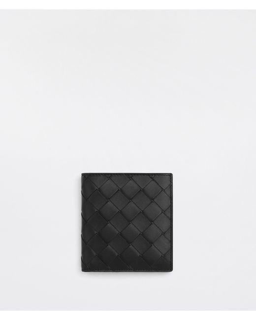 Bottega Veneta Leather Slim Bifold Wallet in Black / Papaya (Black) for ...