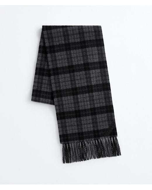 Bottega Veneta Black Wool And Cashmere Scarf for men