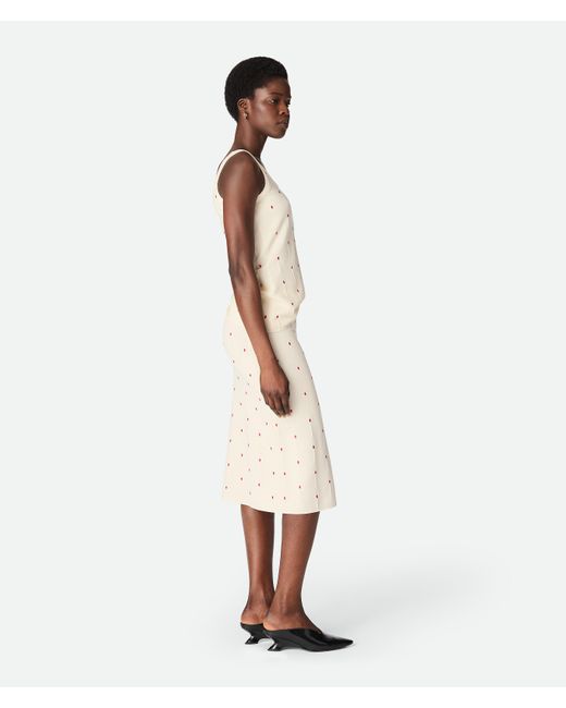 Bottega Veneta コットン エンブロイダリー マッチ スカート Natural