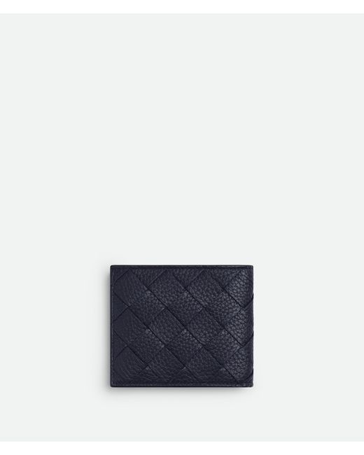 Bottega Veneta Blue Intrecciato Bi-Fold Wallet for men
