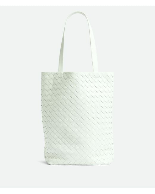 メンズ Bottega Veneta スモール イントレチャート トートバッグ White