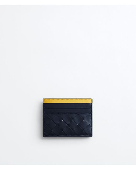 Bottega Veneta Blue Intrecciato Credit Card Case for men