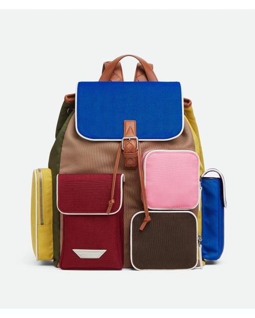 Bottega Veneta Crossroad Rucksack Mit Taschen in Blue für Herren