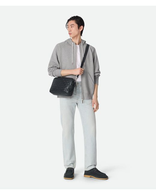 Bottega Veneta Black Intrecciato Camera Bag for men