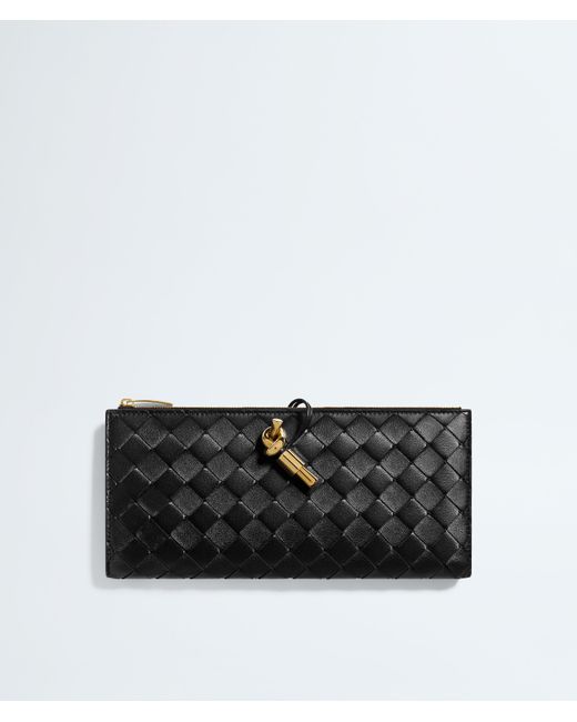 Bottega Veneta Black Andiamo Wallet Organiser