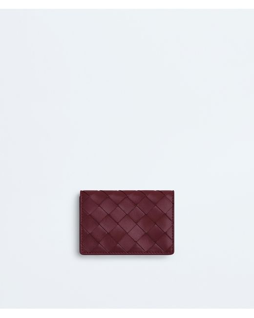 Bottega Veneta Purple Intrecciato Business Card Case