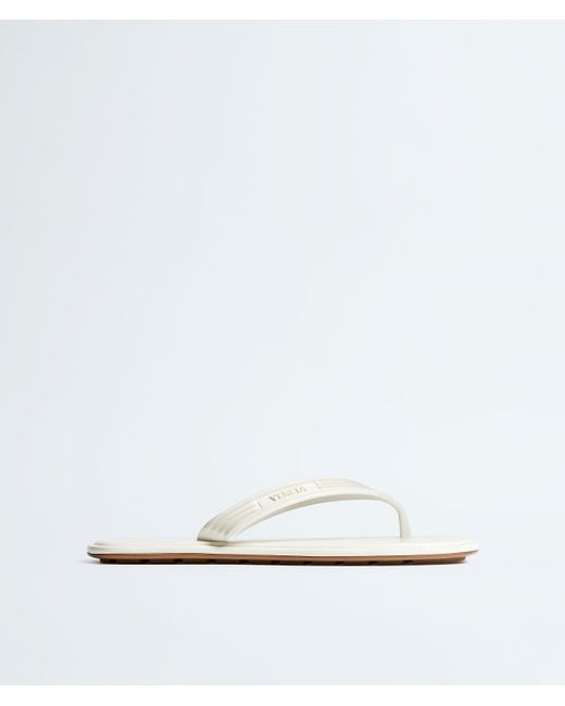 Bottega Veneta White Sampieri Flat Thong