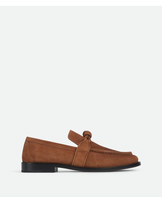 Bottega Veneta Brown Caramel Suede Astaire Loafers