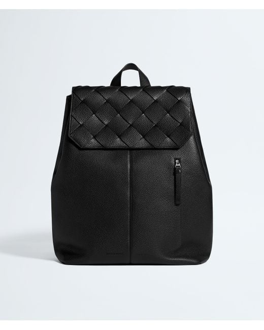 Bottega Veneta Black Diago Backpack for men