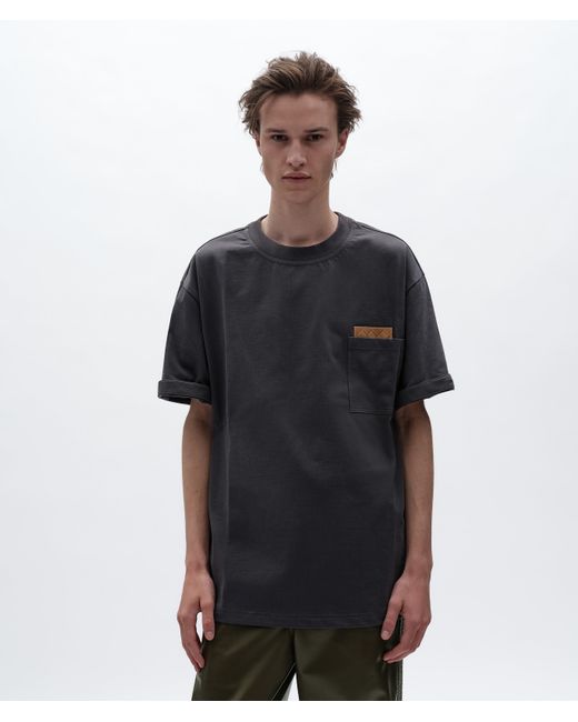Bottega Veneta Black Cotton Jersey T-Shirt for men