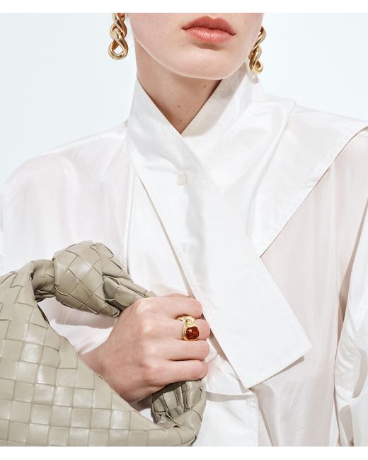 Bottega Veneta White Face Ring