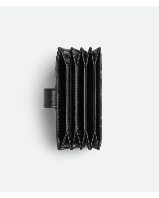 Bottega Veneta イントレチャート アコーディオン カードホルダー Black