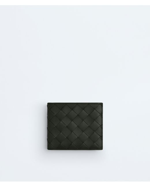 Bottega Veneta Green Intrecciato Bi-Fold Wallet With Coin Purse for men