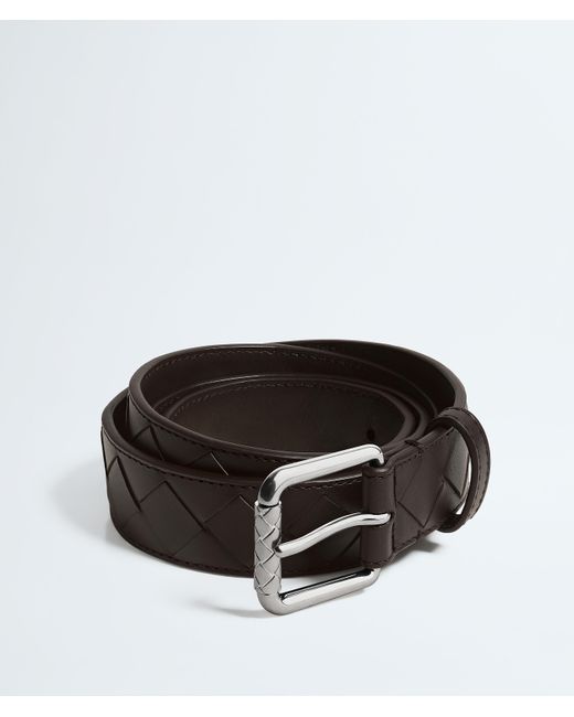 Bottega Veneta Black Intrecciato Belt for men