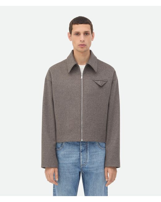 ボッテガヴェネタ ダブルウールカシミア クロップドブルゾン 新作【Bottega】ダブル ウール カシミア クロップド ブルゾン