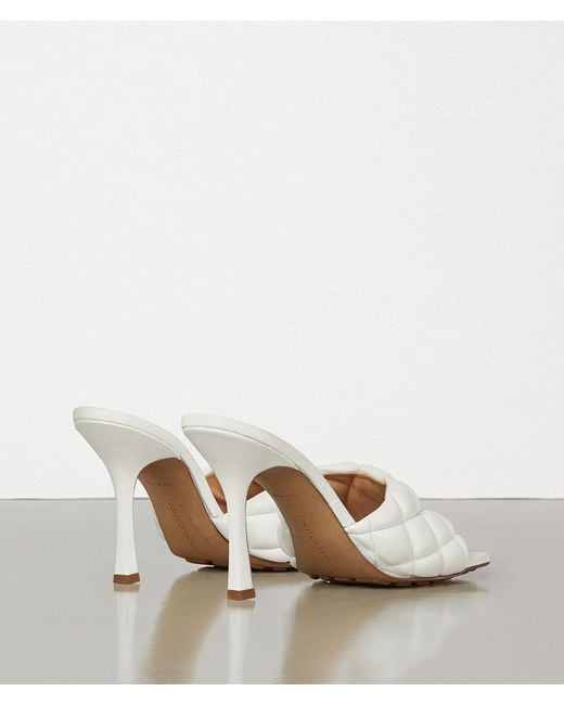 bottega veneta white heeled sandals