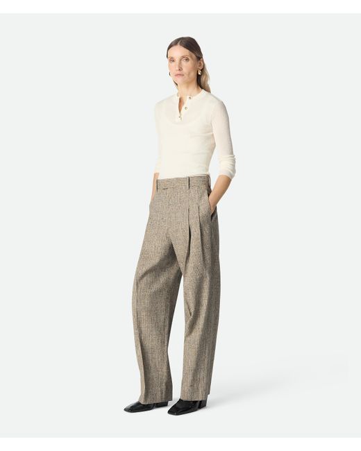 Bottega Veneta Natural Hose Aus Melierter Viskose