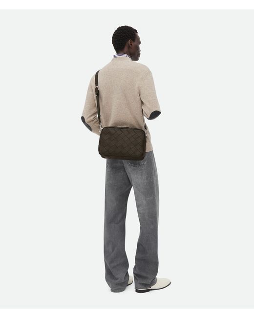 メンズ Bottega Veneta イントレチャート カメラバッグ グリーン