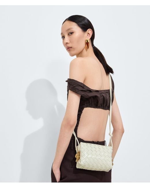 Bottega Veneta White Mini Loop Metal Knots