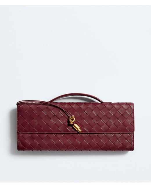 Bottega Veneta Red Andiamo Clutch
