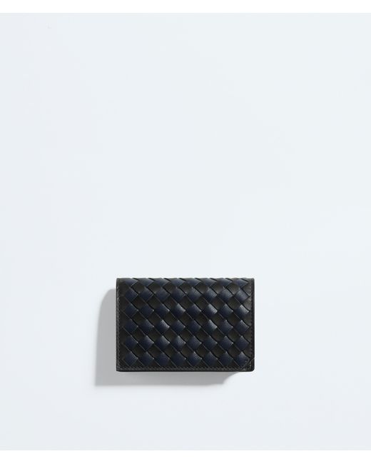 Bottega Veneta White Intrecciato Piccolo Business Card Case for men