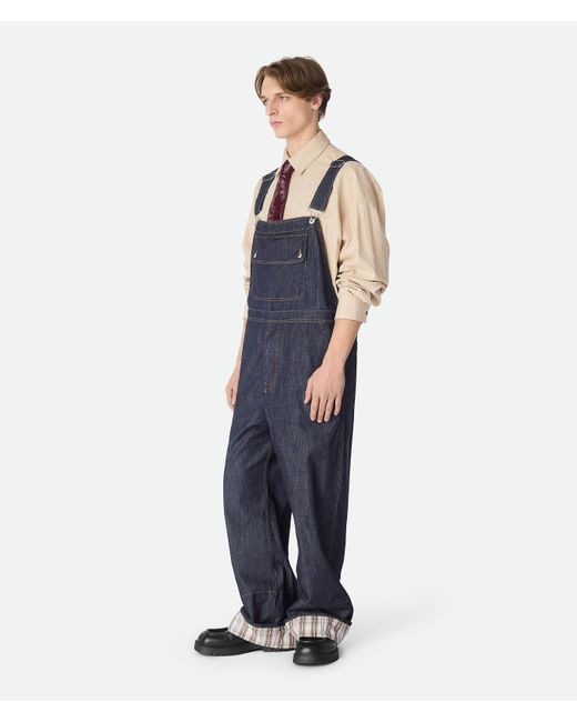 メンズ Bottega Veneta リンスド インディゴ デニム ジャンプスーツ Blue