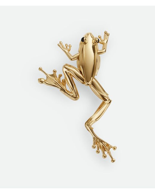 Bottega Veneta Metallic Rana Large Brooch