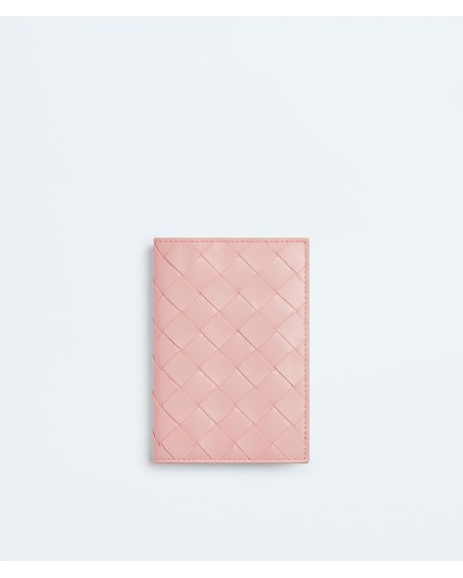 Bottega Veneta Pink Intrecciato Passport Case