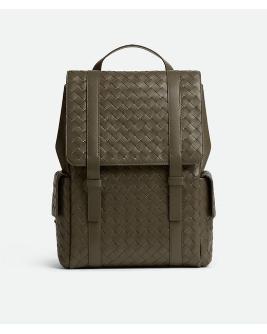 Bottega Veneta Green Intrecciato Back To School Backpack for men