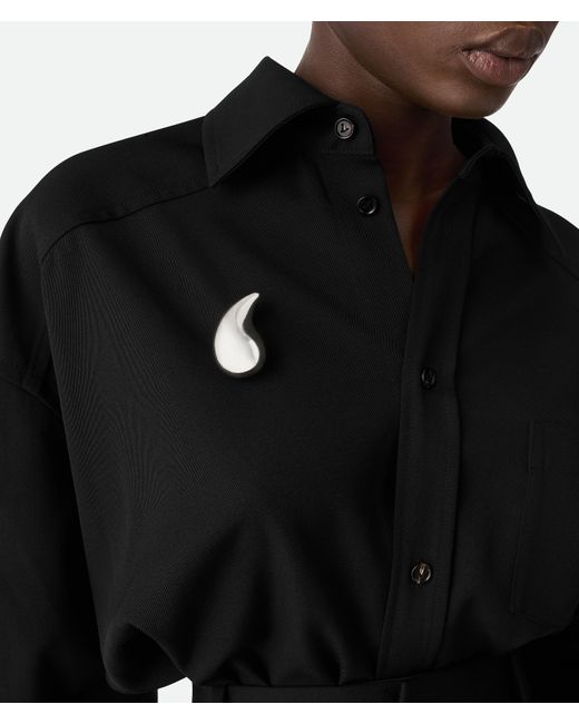 Bottega Veneta ラージ ドロップ ブローチ White