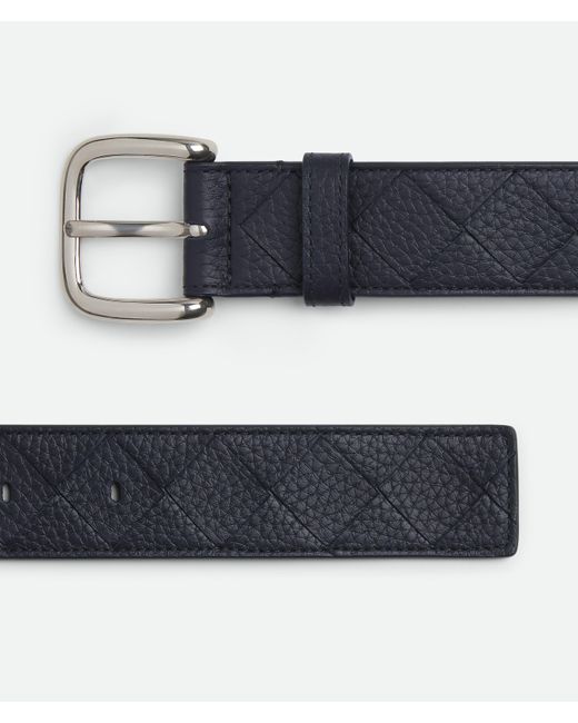 Bottega Veneta Black Intrecciato Belt for men
