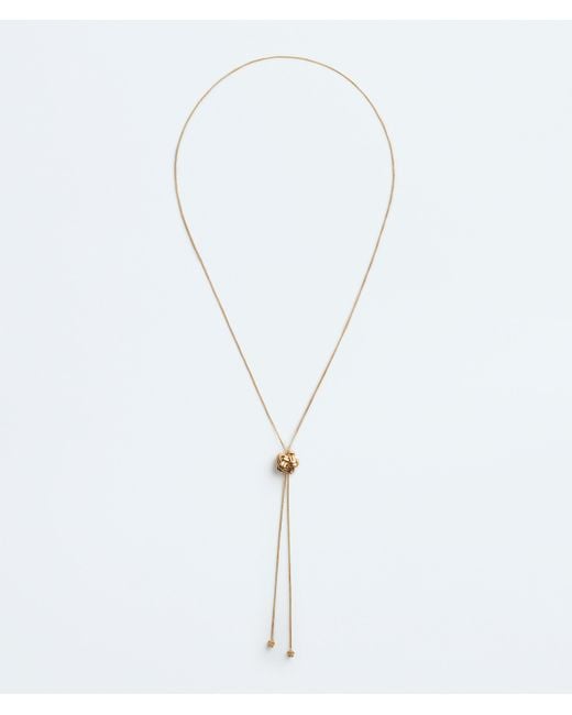 Bottega Veneta White Knot Sliding Necklace