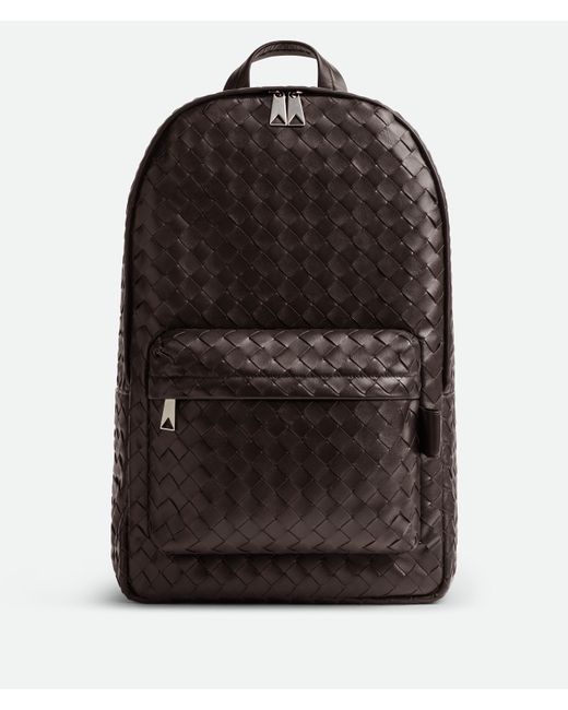 Bottega Veneta Black Medium Intrecciato Backpack for men
