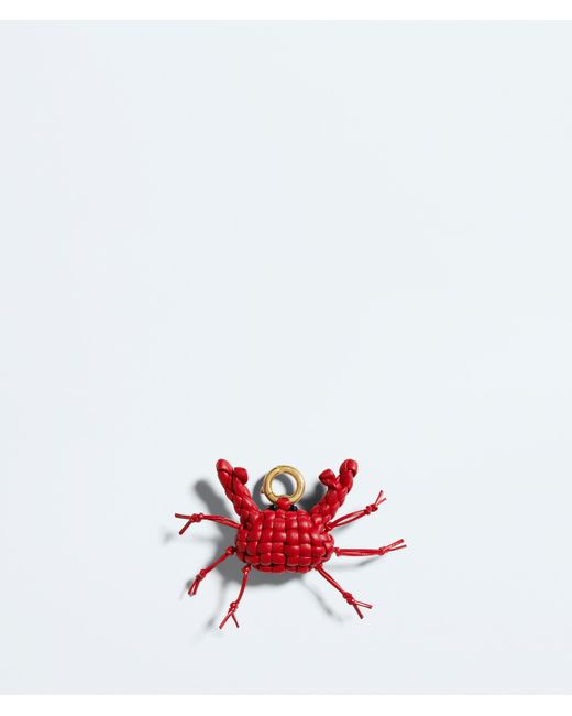 Bottega Veneta White Crab Charm With Hook for men