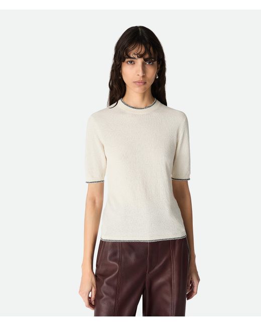 Haut En Coton Bouclé Bottega Veneta en coloris White