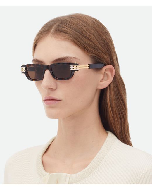 Bottega Veneta ボルト スクエア サングラス Multicolor