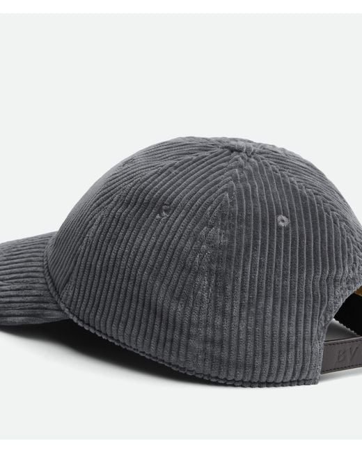Bottega Veneta Gray Corduroy Cap for men