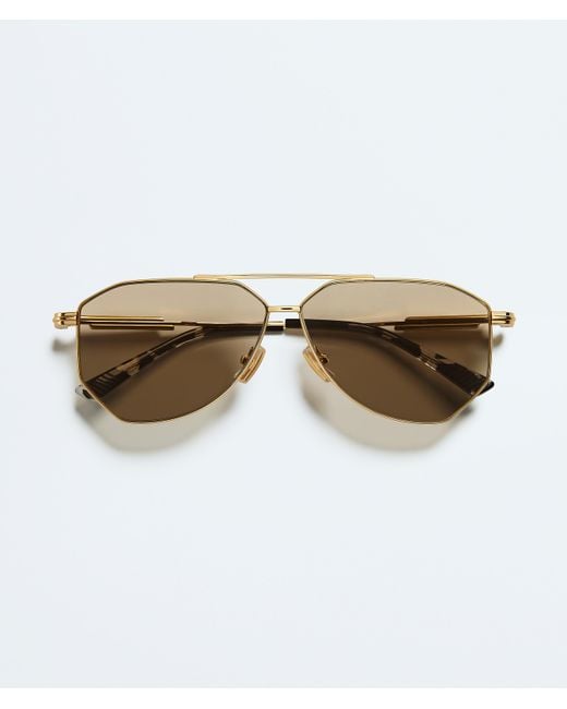 Bottega Veneta Multicolor Classic Aviator Sunglasses