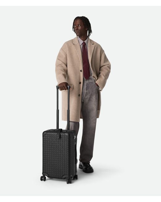 Bottega Veneta Black Odyssey Intrecciato Cabin Suitcase